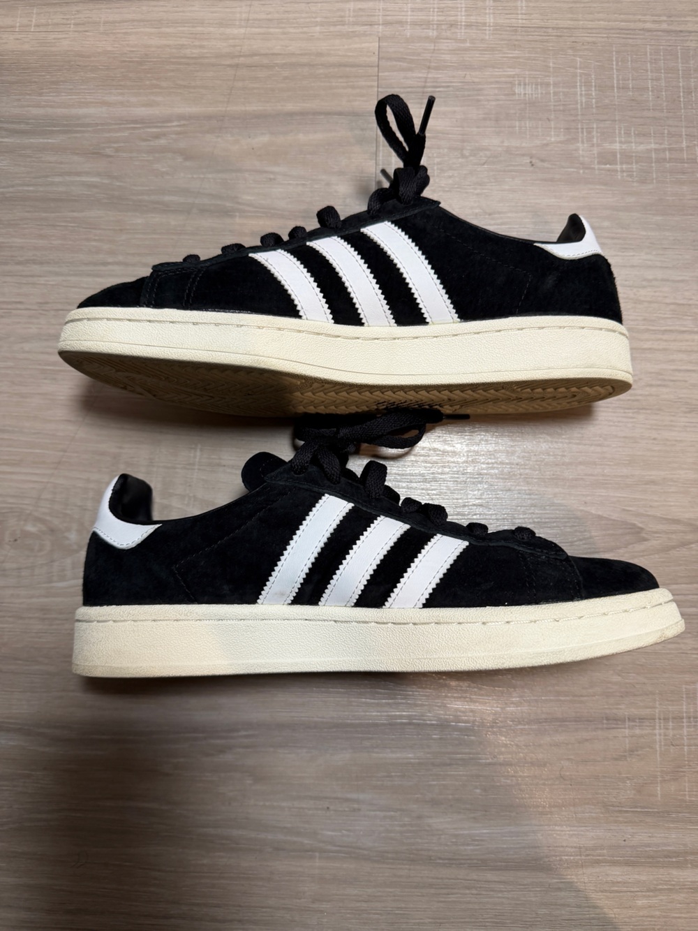 adidas Black and White Suede Athletic Sneakers